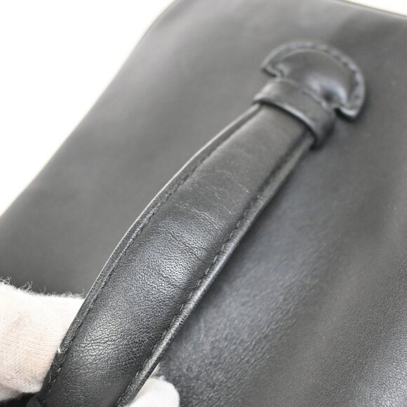 CHANEL CC Logo Bicolore Vanity Hand Bag Leather Black GHW Vintage 70KB285 - Picture 8 of 15